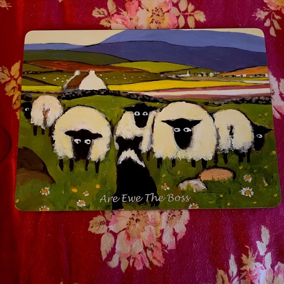 Thomas Joseph Sheep Cork Art Placemats/4 - Picture 3 of 6